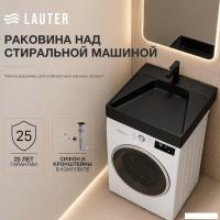 Умывальник Lauter Над стиральной машиной 21WM002MB (черный матовый, с сифоном и кронштейнами)