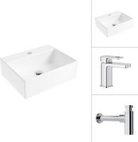 Умывальник Lauter 21344 + Cascade 21СК655C с сифоном 21635CH (хром)