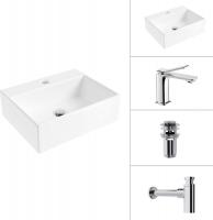 Умывальник Lauter 21344 + Allure 21C618С + сифон 21635CH + донный клапан 21190CH (хром)