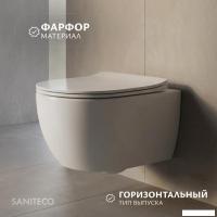 Унитаз подвесной Saniteco Rimless R-209W (белый)