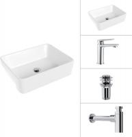 Умывальник Lauter 21675 + Sky 21CK533C + сифон 21635CH + донный клапан 21190CH (хром)