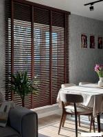 Жалюзи горизонтальные НеоФьюжен 50-14 Бамбуковые 170x280 (венге, какао тесьма)