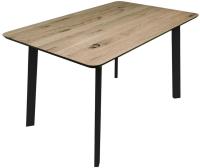 Кухонный стол ОКА Майон 120x80x74 (дуб галифакс табак/черный)