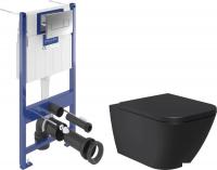 Унитаз подвесной Lauter Nuremberg 21811B + Villeroy & Boch Viconnect Pro S 92122869 (с кнопкой хром)
