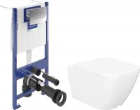 Унитаз подвесной Lauter Nuremberg 21811 + Villeroy & Boch Viconnect Pro S 92122869 (с кнопкой хром)