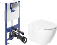 Унитаз подвесной Saniteco KW-99046 + Villeroy & Boch Viconnect Pro S 92122869 (кнопка хром)