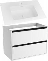 ЗОВ Тумба с умывальником Парма 80 P80LWP0MWMC1B + Oliveeka Looma T80WF (белый матовый/белый)