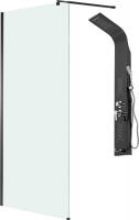Душевая стенка Saniteco Walk-In SN-W8MB120 + LYPA-3 (черный/панель черная матовая)