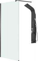 Душевая стенка Saniteco Walk-In SN-W8TB120 + LYPA-3 (черный/панель черная матовая)