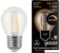 Светодиодная лампа Gauss E27 5 Вт 2700K 105802105-D
