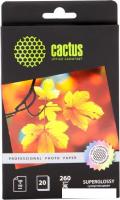 Фотобумага CACTUS Суперглянцевая A6 260 г/кв.м. 20 листов (CS-HGA626020)