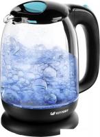 Чайник Kitfort KT-625-1 (черный/голубой)