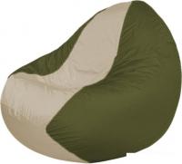 Кресло-мешок Flagman Classic K2.1-111 (темно-оливковый/светло-бежевый)