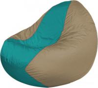 Кресло-мешок Flagman Classic K2.1-138 (бежевый/бирюзовый)