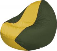 Кресло-мешок Flagman Classic K2.1-218 (темно-оливковый/желтый)