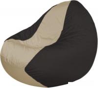 Кресло-мешок Flagman Classic K2.1-131 (черный/светло-бежевый)