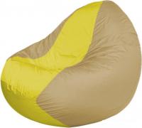 Кресло-мешок Flagman Classic K2.1-136 (бежевый/желтый)