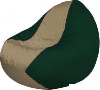 Кресло-мешок Flagman Classic K2.1-216 (темно-зеленый/бежевый)
