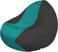 Кресло-мешок Flagman Classic K2.1-221 (темно-серый/бирюзовый)