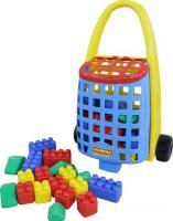 Конструктор Полесье 46888 Забавная тележка + Конструктор 