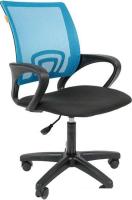 Кресло CHAIRMAN 696 LT (черный/голубой)