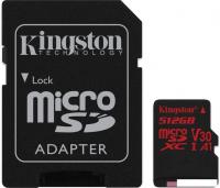 Карта памяти Kingston Canvas React SDCR/512GB microSDXC 512GB + адаптер
