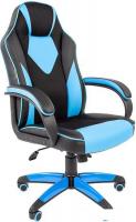 Кресло CHAIRMAN Game 17 (черный/голубой)