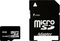 Карта памяти Smart Buy microSDHC (Class 10) 8 Гб + SD адаптер (SB8GBSDCL10-01)