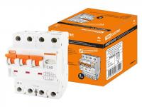 Дифференциальный автомат TDM Electric 63S 4P C40 100мА SQ0202-0046