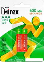 Аккумуляторы Mirex AAA 600mAh 2 шт HR03-06-E2