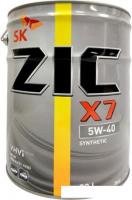 Моторное масло ZIC X7 5W-40 20л