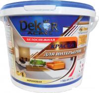 Краска Dekor ВД-АК-216 для интерьеров (белоснежный, 14 кг)