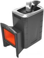 Банная печь Термофор Гейзер 2014 Inox Витра ЗК (антрацит)