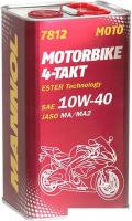 Моторное масло Mannol Motorbike 4-Takt 10W-40 4л