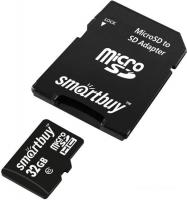 Карта памяти Smart Buy microSDHC SB32GBSDCL10-01LE 32GB (с адаптером)