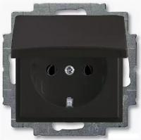 Розетка ABB Basic 55 2018-0-1499 (шато-черный)