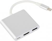 Адаптер Cablexpert A-CM-HDMIF-02-MX (серебристый)