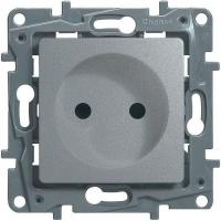 Розетка Legrand Etika 672434 (алюминий)