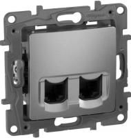 Розетка Legrand Etika 672455 (алюминий)