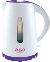 Электрочайник Мастерица ЕК 1.7-01Р Elbet (белый/фиолетовый)