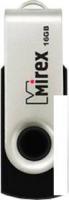 USB Flash Mirex SWIVEL RUBBER BLACK 16GB (13600-FMURUS16)