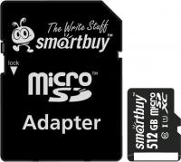 Карта памяти Smart Buy microSDXC SB512GBSDCL10-01 512GB (с адаптером)