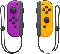 Геймпад Nintendo Joy-Con (неоновый фиолетовый/неоновый оранжевый)