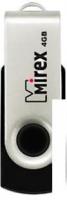 USB Flash Mirex SWIVEL RUBBER BLACK 4GB (13600-FMURUS04)