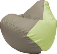 Кресло-мешок Flagman Груша Макси Г2.3-0404 (светло-серый/светло-салатовый)
