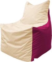 Кресло-мешок Flagman Фокс Ф2.1-131 (слоновая кость/малиновый)