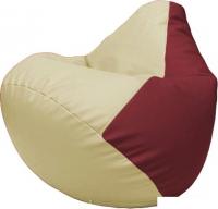 Кресло-мешок Flagman Груша Макси Г2.3-1021 (светло-бежевый/бордовый)