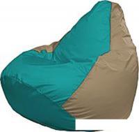 Кресло-мешок Flagman Груша Медиум Г1.1-289 (бирюзовый/тёмно-бежевый)