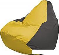 Кресло-мешок Flagman Груша Медиум Г1.1-249 (жёлтый/тёмно-серый)