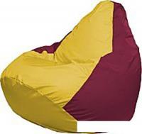 Кресло-мешок Flagman Груша Медиум Г1.1-265 (жёлтый/бордовый)
